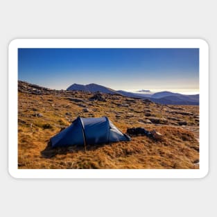 Camping on Glyder Fawr Sticker